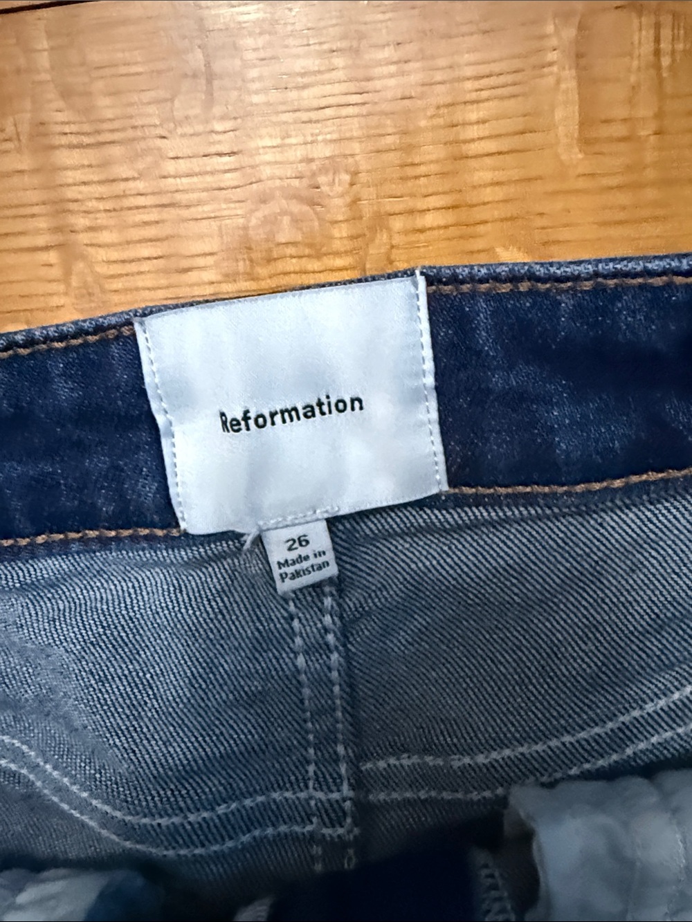 Reformation Bex Super Stretch High Rise Wide Leg Jeans Blue - Size 26/32.5”L - Picture 3 of 6